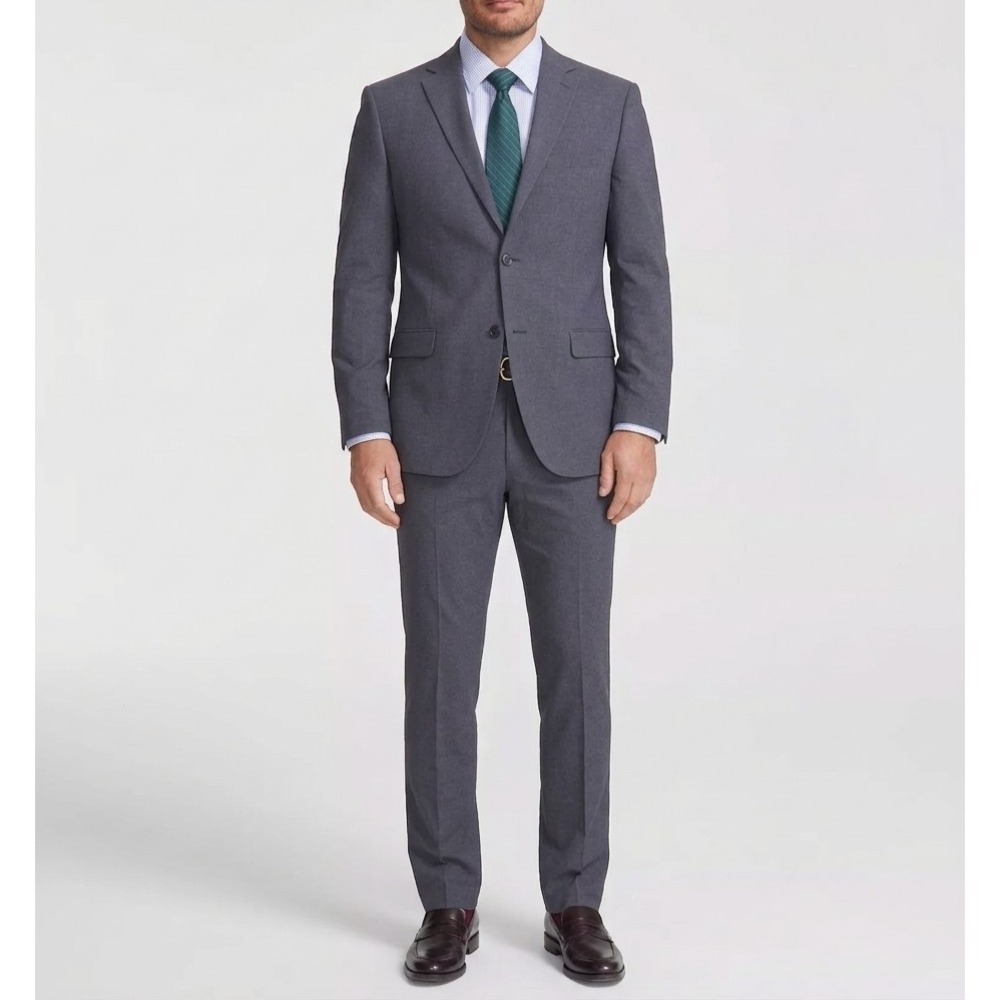 DKNY Mens Charcoal Gray 2 Piece Suit 36R Pants 29x32 Blazer Jacket